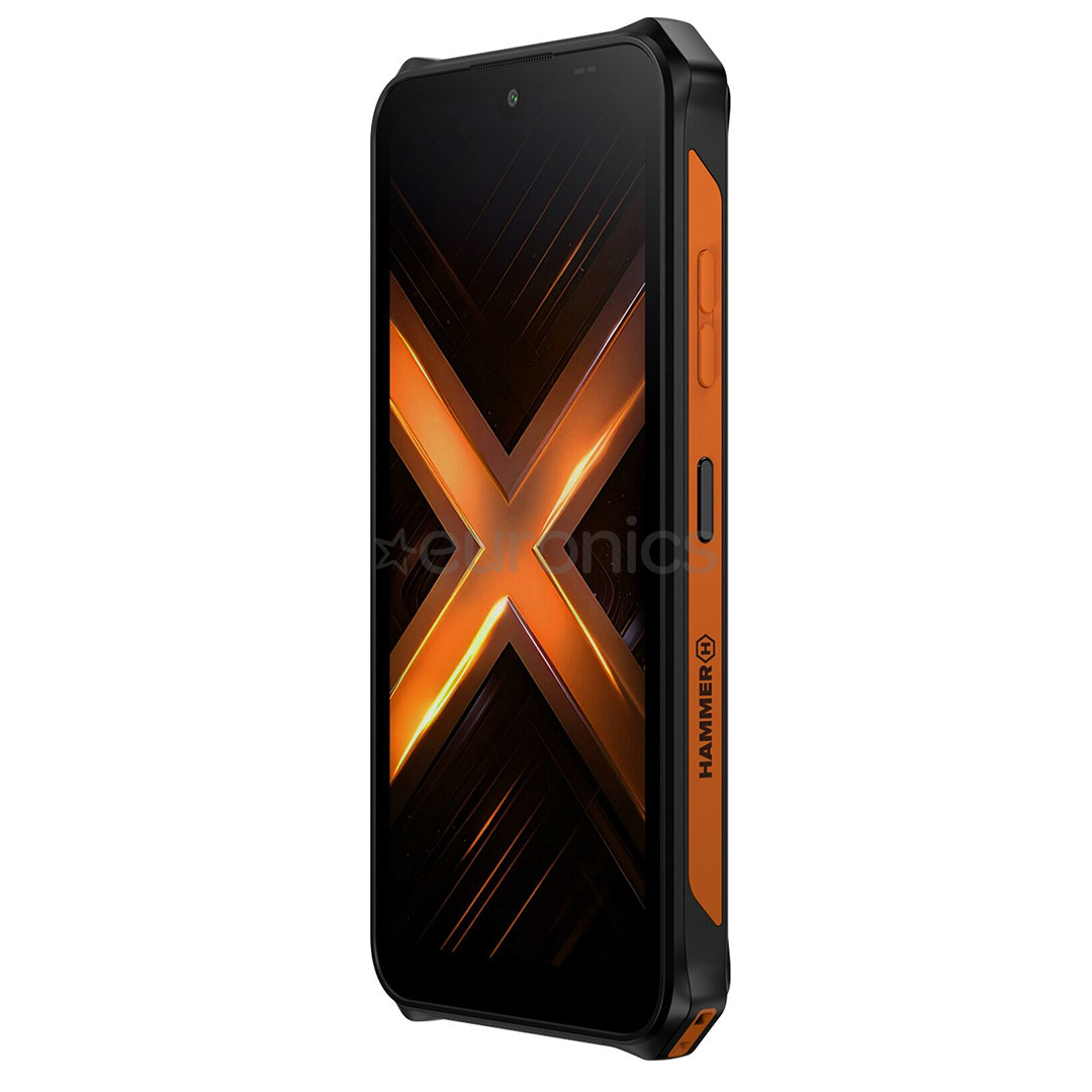 HAMMER Energy X2 5G, 8GB, 256GB, must/oranž - Nutitelefon