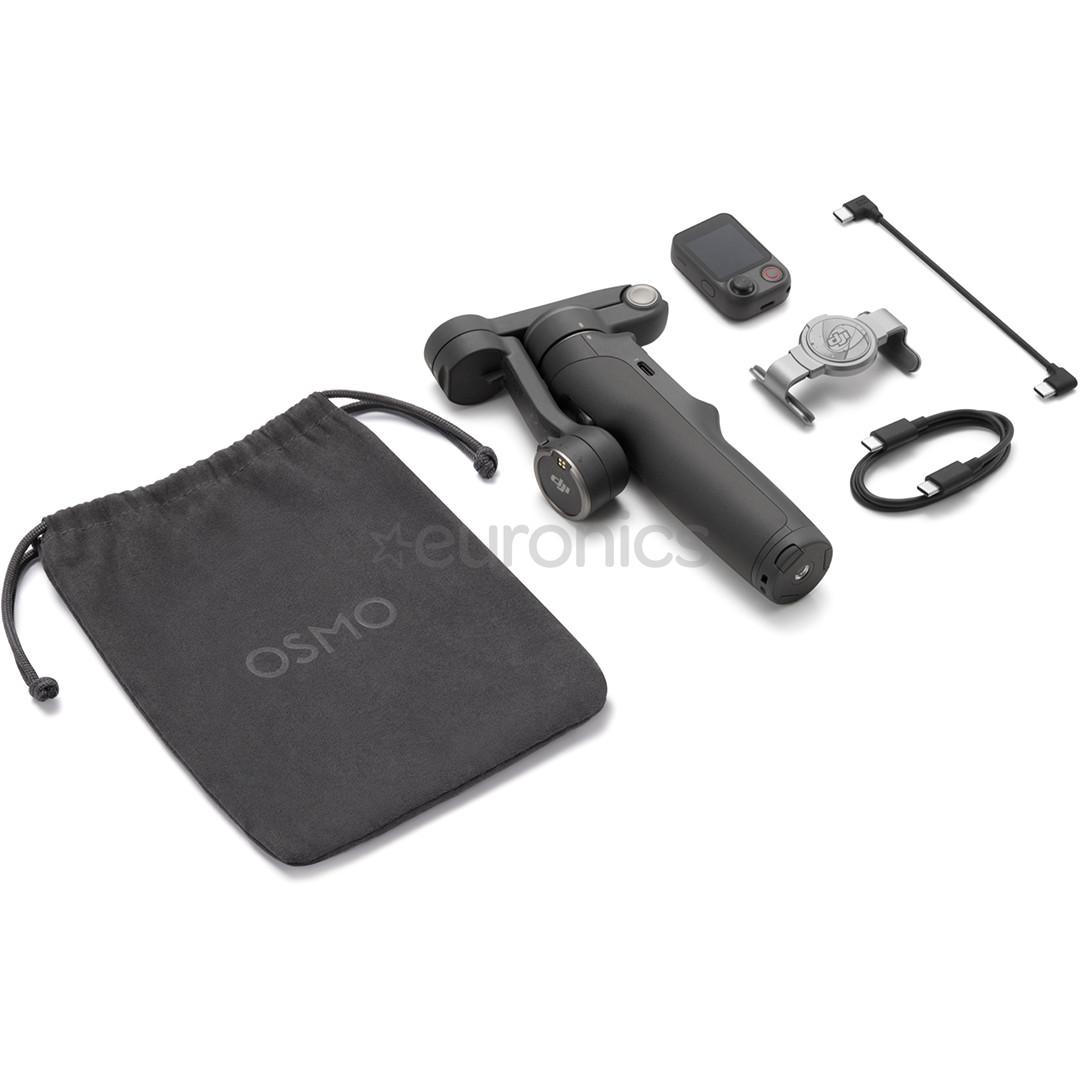 DJI Osmo Mobile 8P Standard Combo, must - Nutitelefoni stabilisaator
