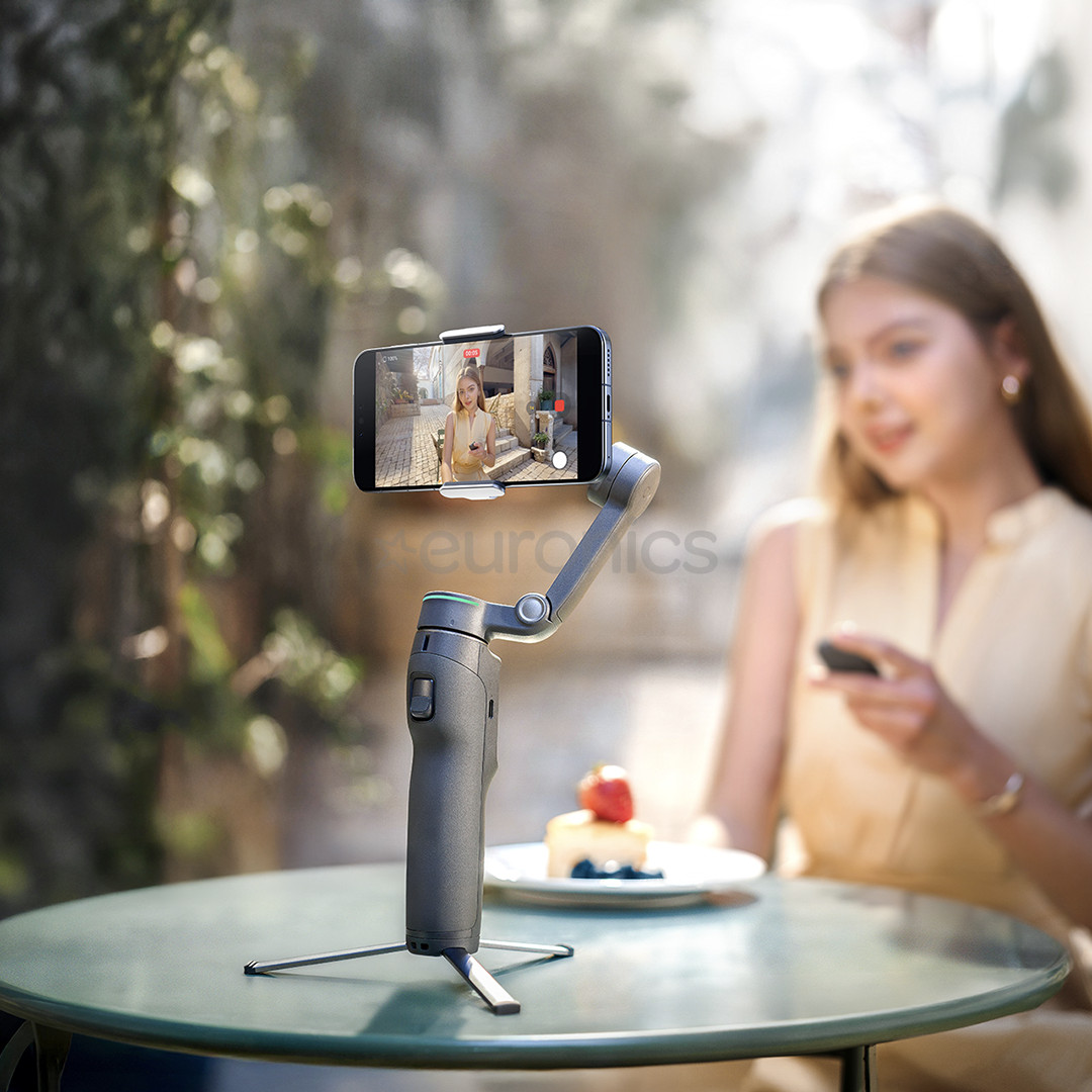 DJI Osmo Mobile 8P Standard Combo, must - Nutitelefoni stabilisaator