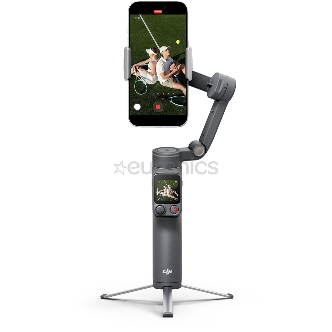 DJI Osmo Mobile 8P Advanced Tracking Combo, must - Nutitelefoni stabilisaator