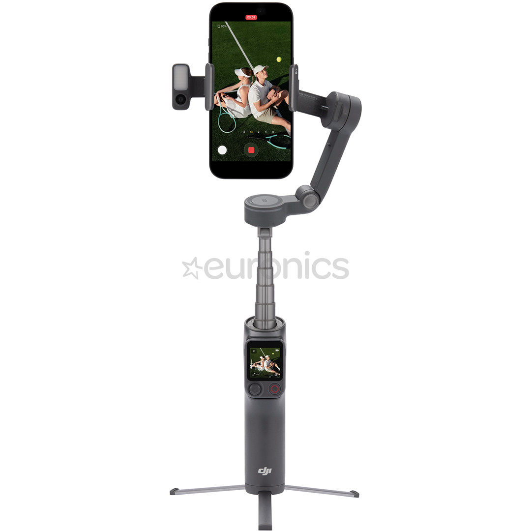 DJI Osmo Mobile 8P Advanced Tracking Combo, must - Nutitelefoni stabilisaator
