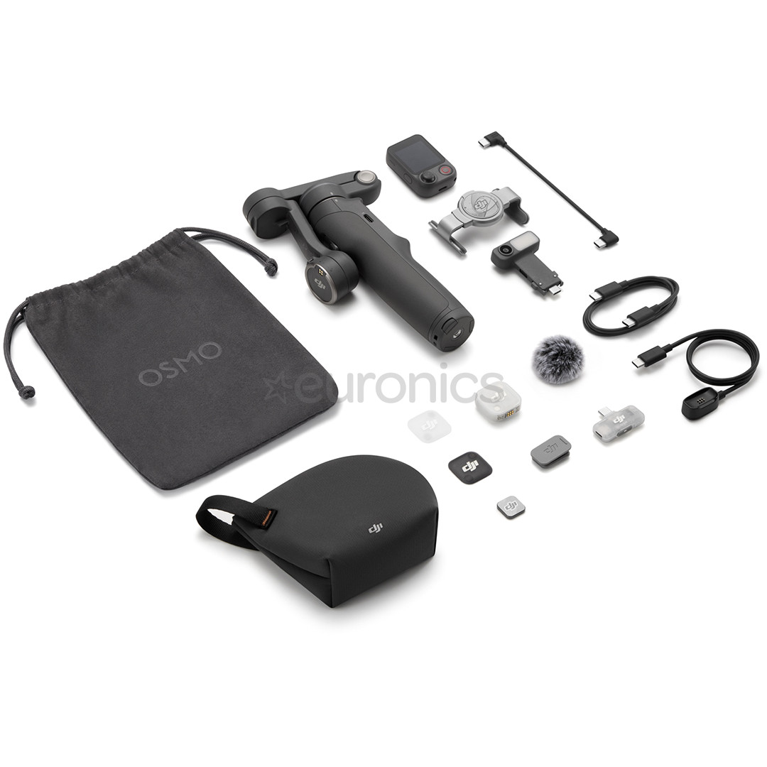DJI Osmo Mobile 8P Creator Combo, must - Nutitelefoni stabilisaator
