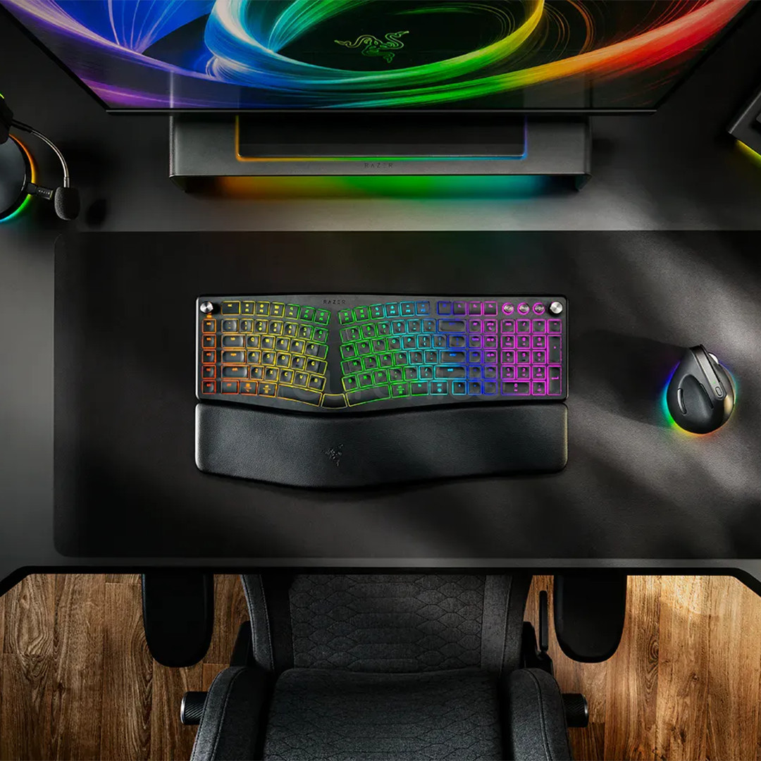 Razer Pro Type Ergo, tactile, US, must - Juhtmevaba klaviatuur