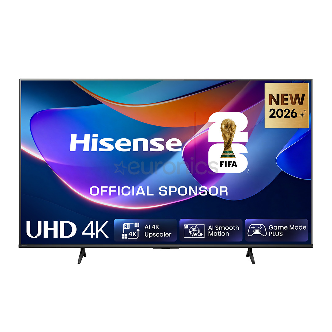 Hisense A6S, 43'', 4K UHD, VA LCD, black - TV