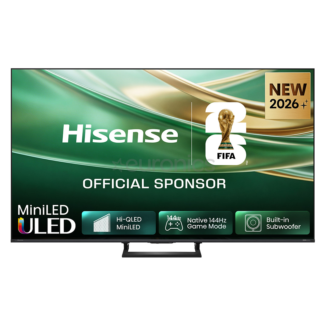 Hisense E8S, 65'', 4K UHD, ULED Mini LED, must - Teler
