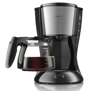 Philips Daily Collection, water tank 0.6 L, black/silver - Coffee Maker