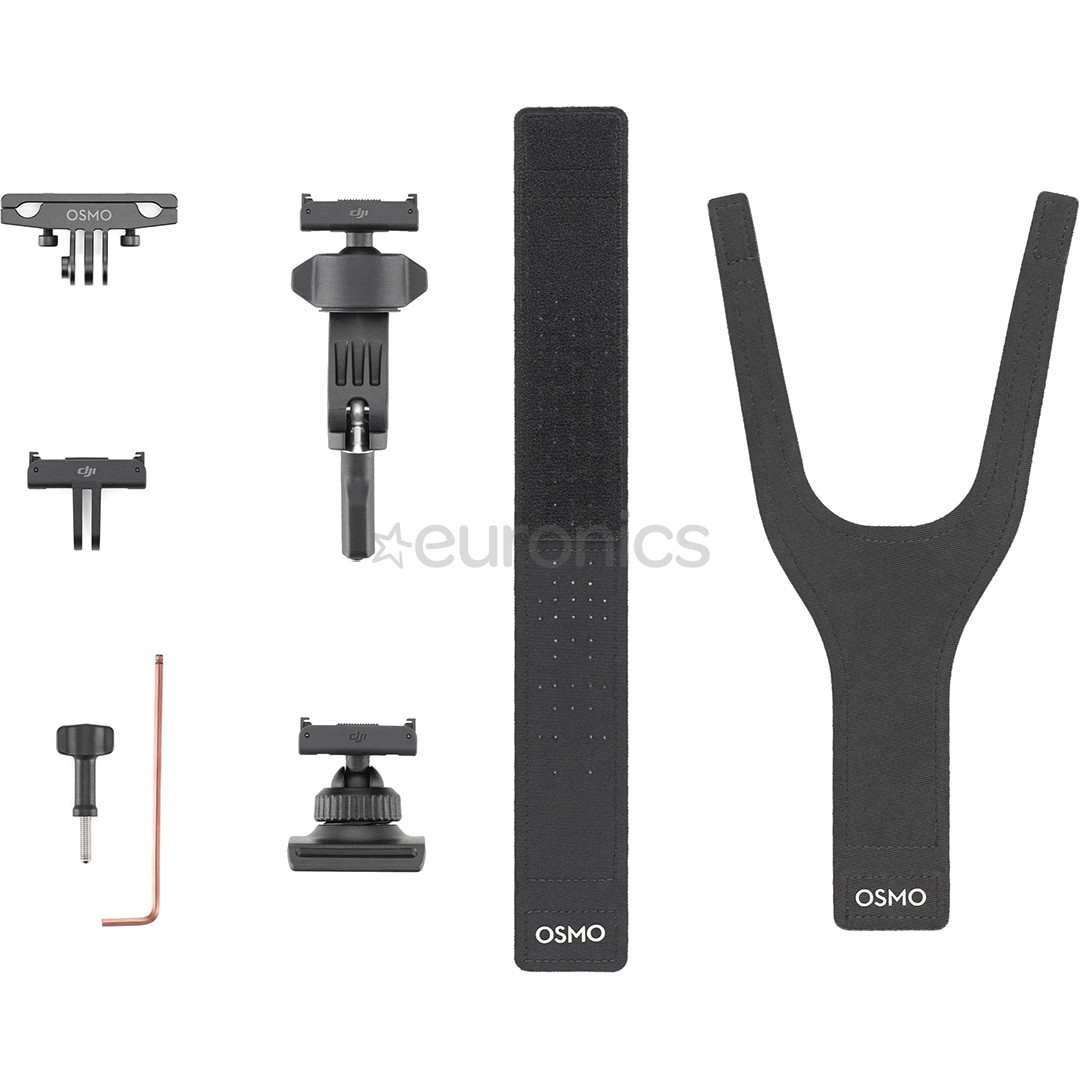 DJI Osmo Action Road Cycling Accessory Kit, must - Kaamerakinnitus
