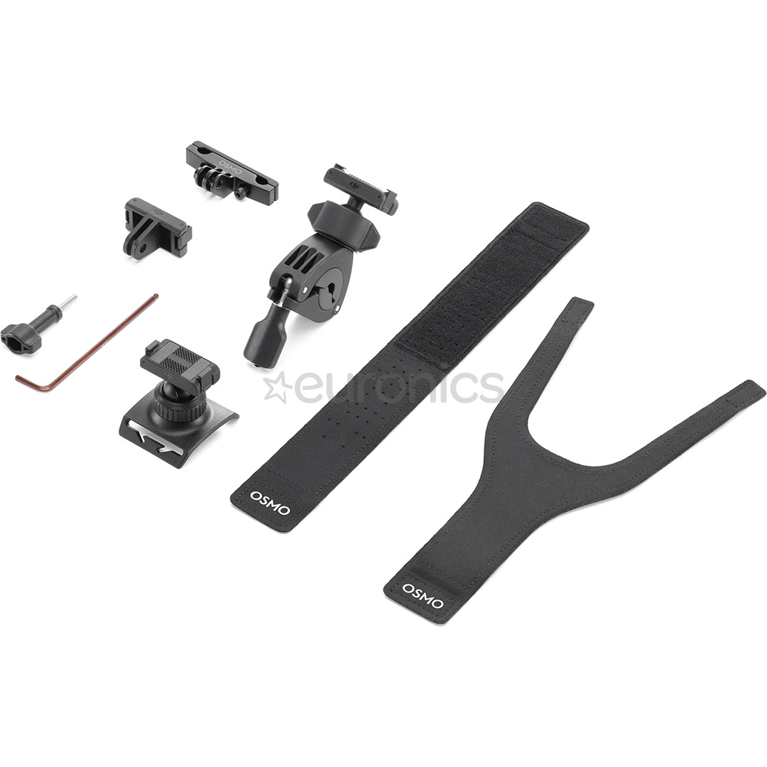 DJI Osmo Action Road Cycling Accessory Kit, must - Kaamerakinnitus