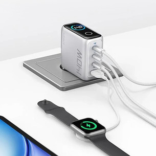 Anker 4-Port Foldable PD 3.1 USB-C GaN Charger, 140W, hõbe - Laadija