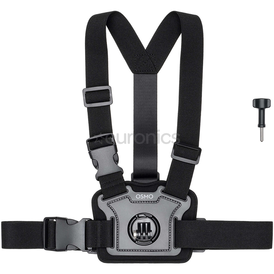 DJI Osmo Action Chest Strap Mount, must - Kaamerakinnitus