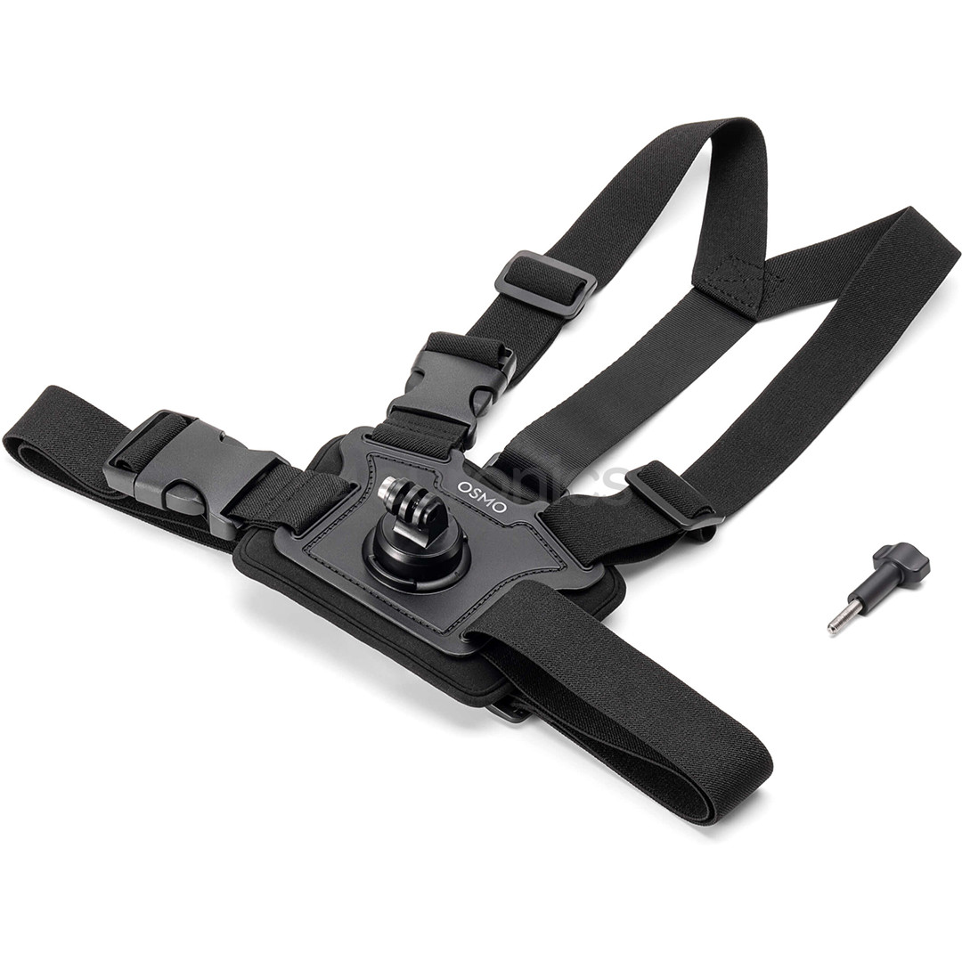 DJI Osmo Action Chest Strap Mount, must - Kaamerakinnitus