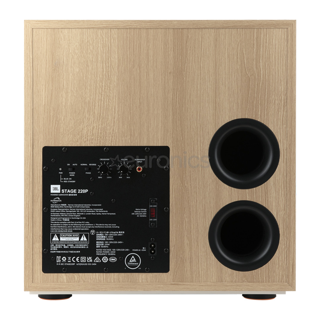 JBL Stage 220P, valge/helepruun - Subwoofer