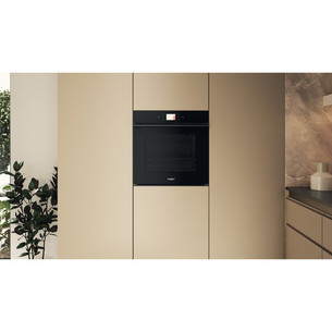 Whirlpool, 73 L, pyrolytic cleaning, black - Built-in oven