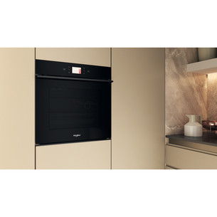 Whirlpool, 73 L, pyrolytic cleaning, black - Built-in oven