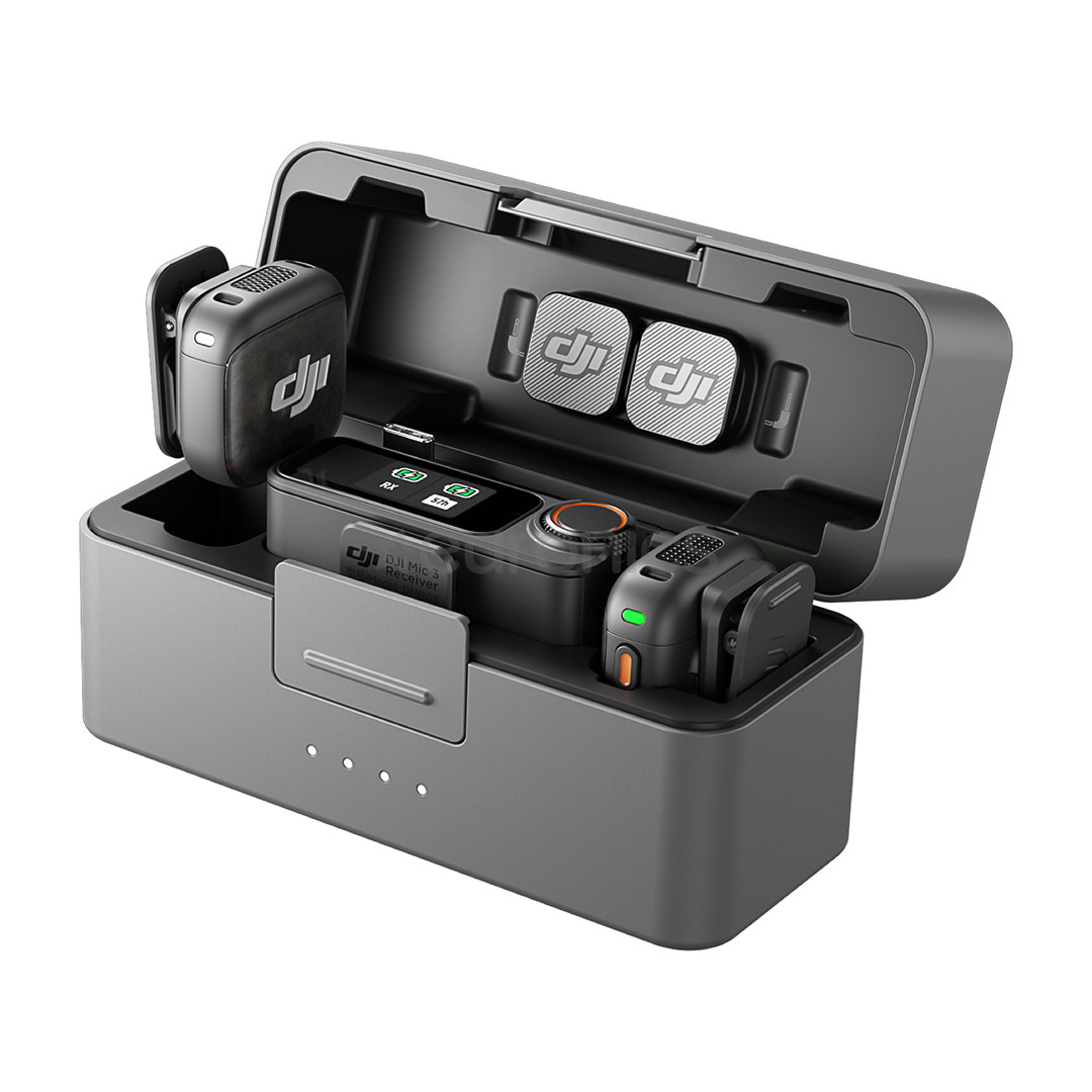 DJI Mic 3 (2 TX + 1 RX + Charging Case), hall - Juhtmevaba mikrofon