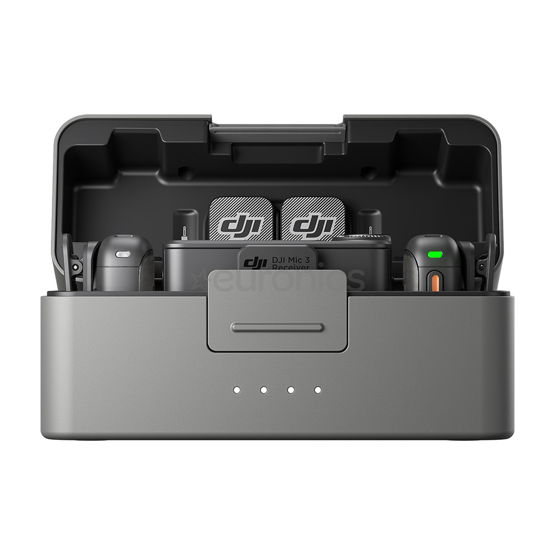 DJI Mic 3 (2 TX + 1 RX + Charging Case), hall - Juhtmevaba mikrofon
