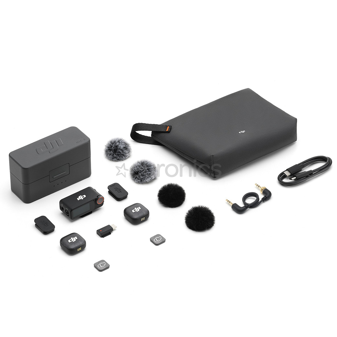 DJI Mic 3 (2 TX + 1 RX + Charging Case), hall - Juhtmevaba mikrofon