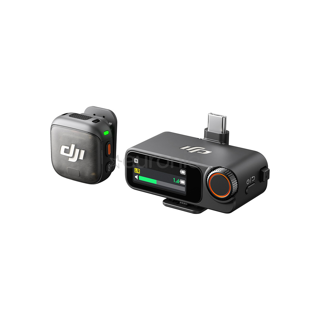 DJI Mic 3 (1 TX + 1 RX), hall - Juhtmevaba mikrofon CP.RN.00000479