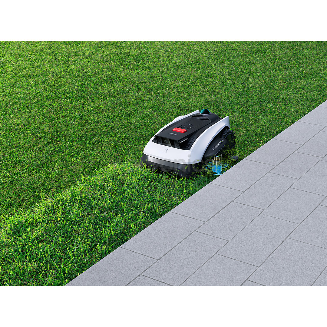 Ecovacs GOAT O1200 LiDAR PRO, valge/must - Piirdekaablivaba robotmuruniiduk + tarvikute komplekt