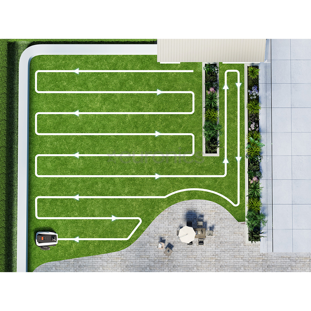 Ecovacs GOAT O1200 LiDAR PRO, valge/must - Piirdekaablivaba robotmuruniiduk + tarvikute komplekt
