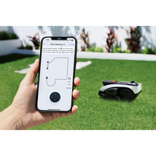Ecovacs GOAT O1200 LiDAR PRO, valge/must - Piirdekaablivaba robotmuruniiduk + tarvikute komplekt