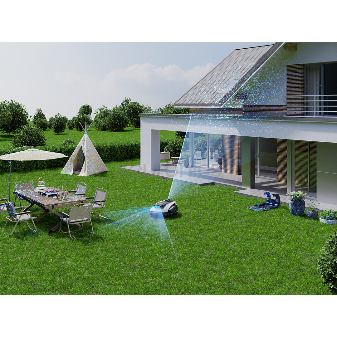 Ecovacs GOAT O1200 LiDAR PRO, valge/must - Piirdekaablivaba robotmuruniiduk + tarvikute komplekt
