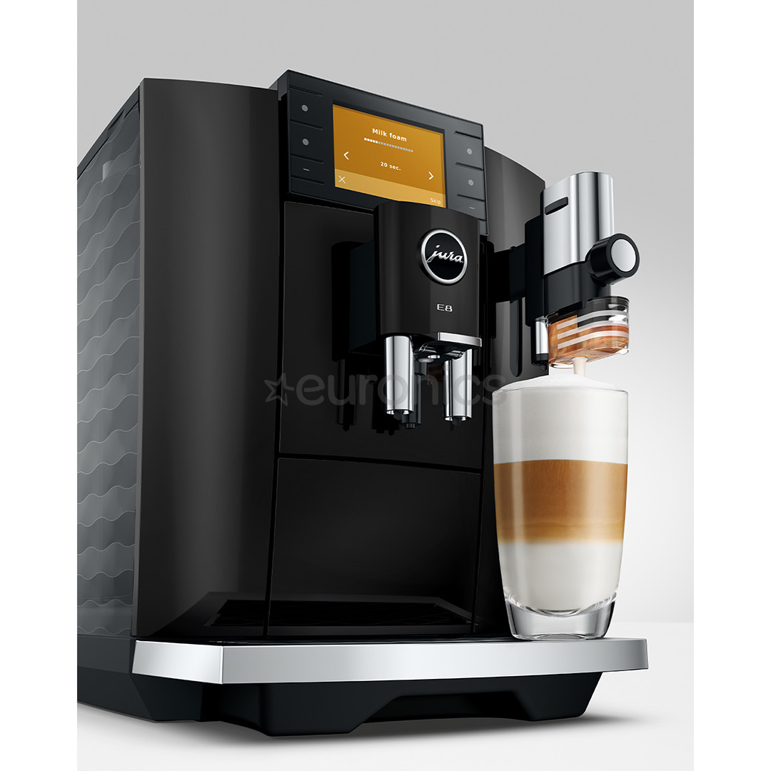 JURA E8 Piano Black (ED), must - Espressomasin