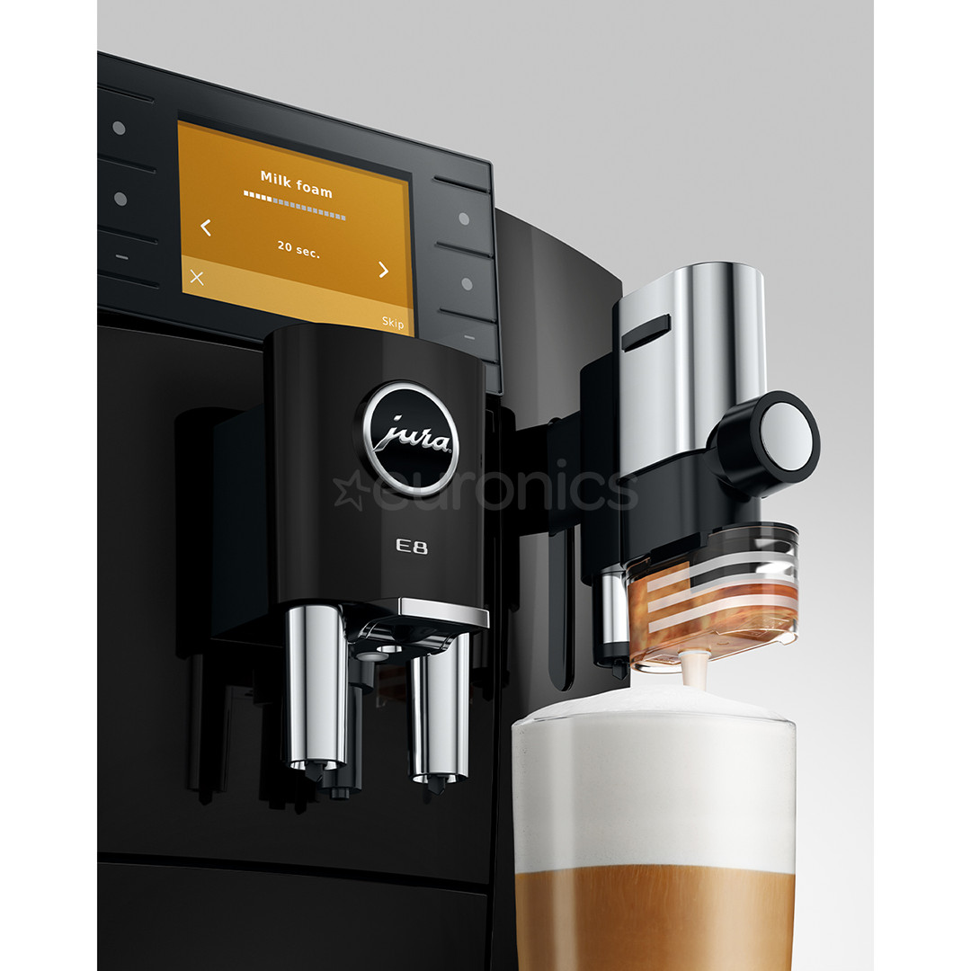 JURA E8 Piano Black (ED), must - Espressomasin