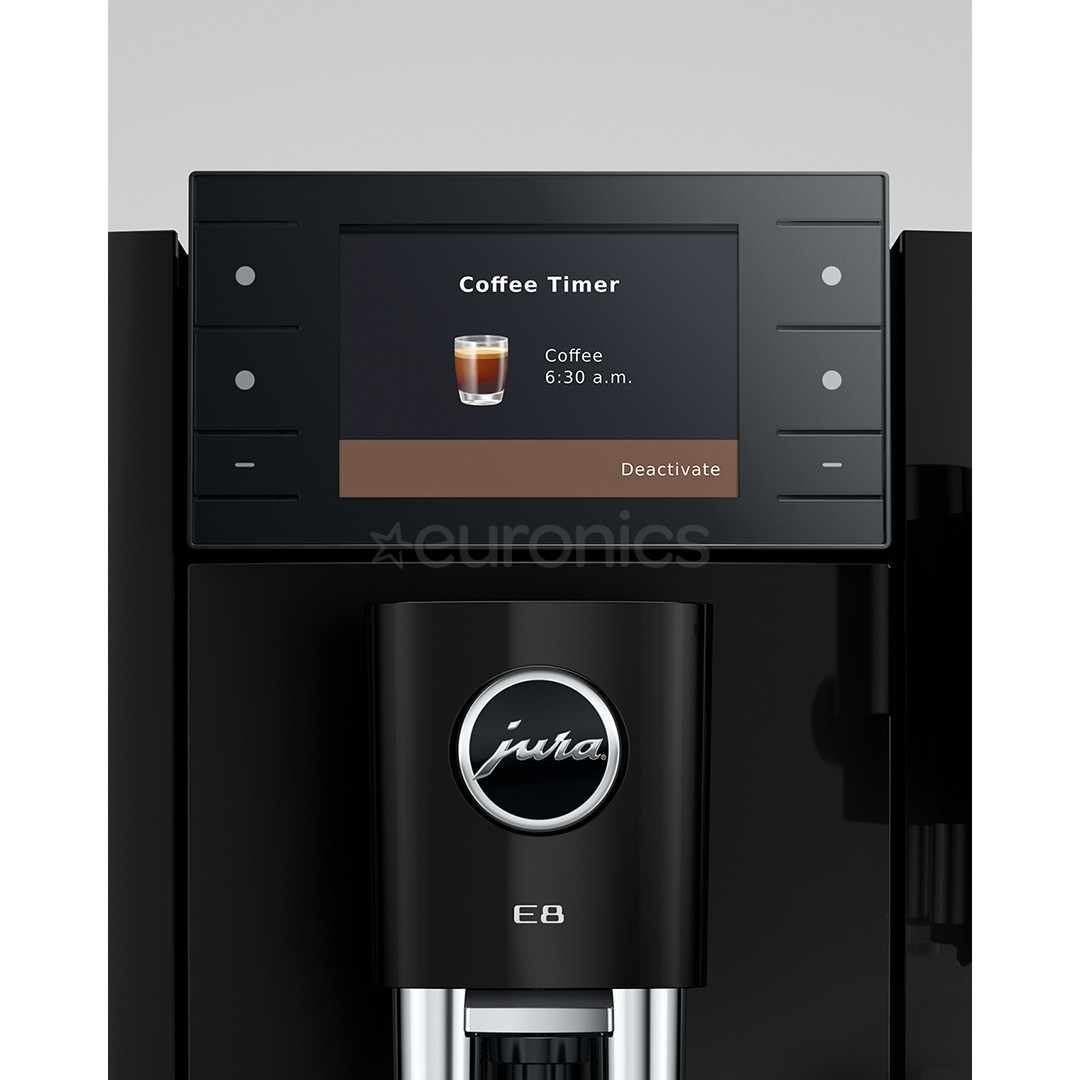 JURA E8 Piano Black (ED), must - Espressomasin