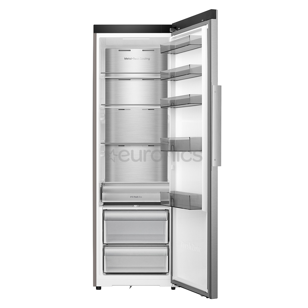 Hisense, 372 L, height 186 cm, stainless steel - Cooler