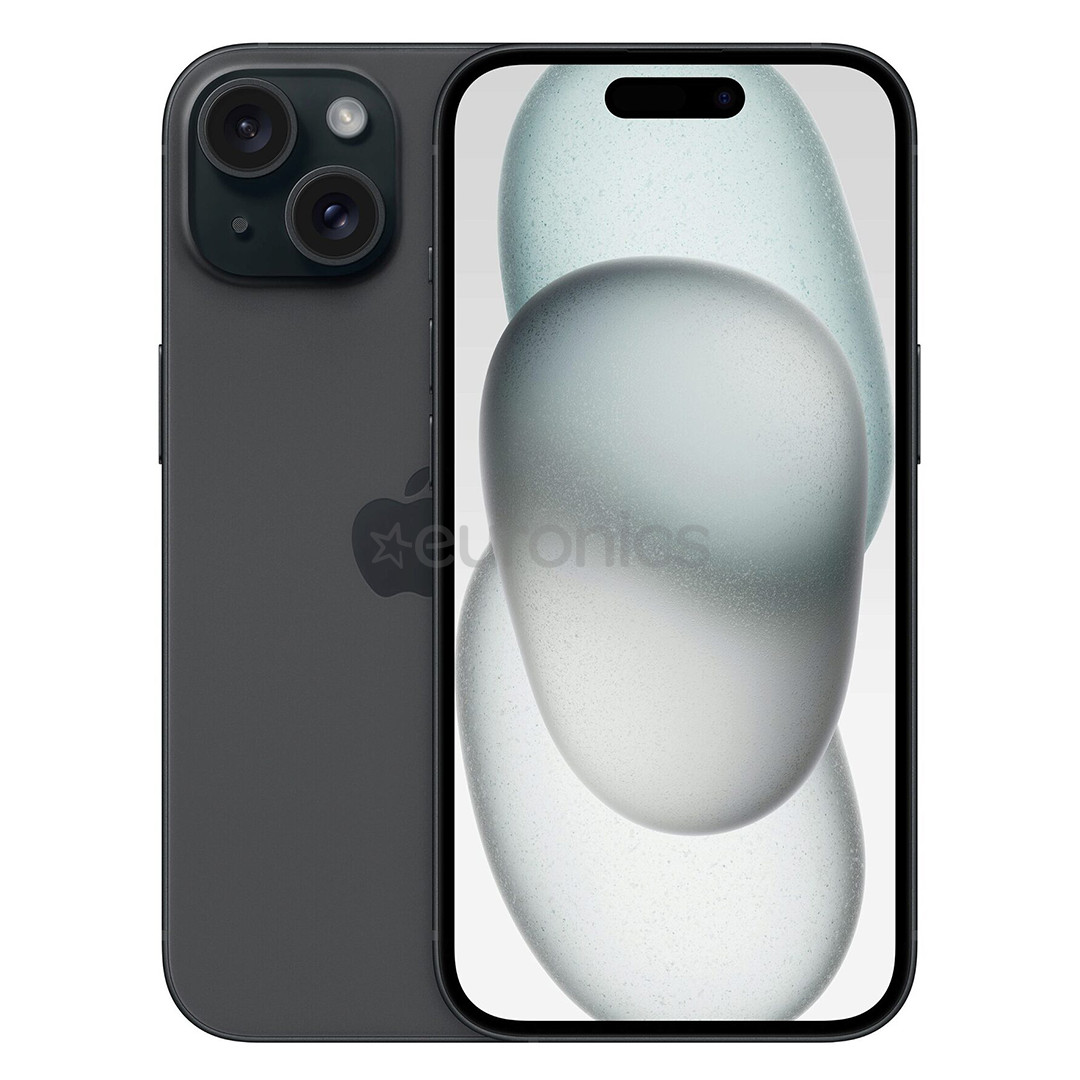 Refurbished Apple iPhone 15, 128 GB, black - Smartphone