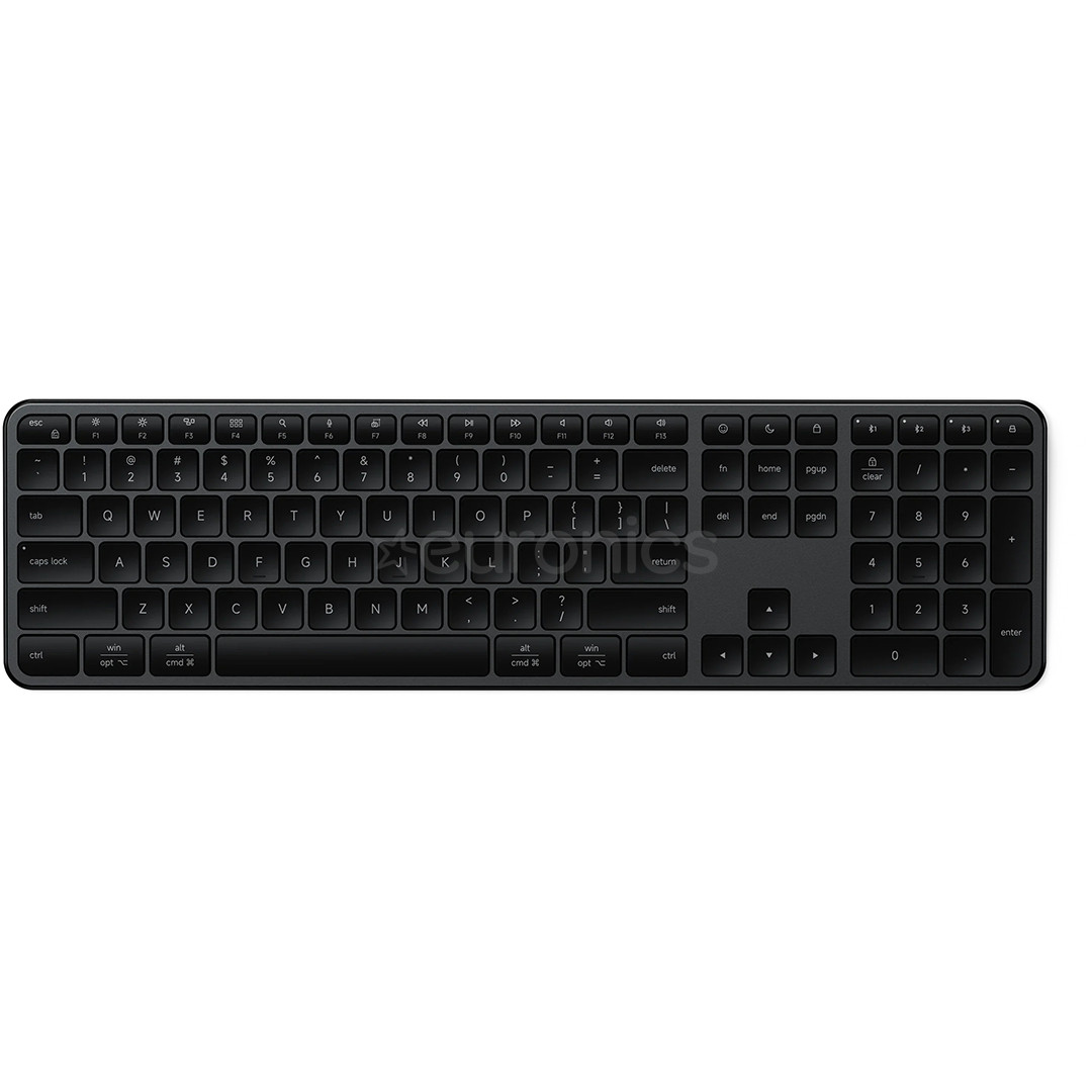 Satechi Slim EX3, US, must - Juhtmevaba klaviatuur