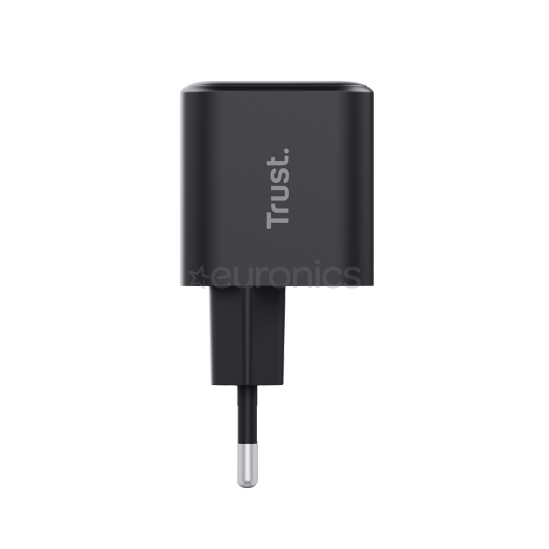 Trust Maxo Ultra-small 65W USB-C GaN Charger, must - Laadija