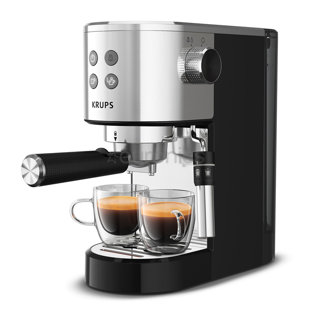 Krups Virtuoso + Pump, roostevaba teras/must - Espressomasin