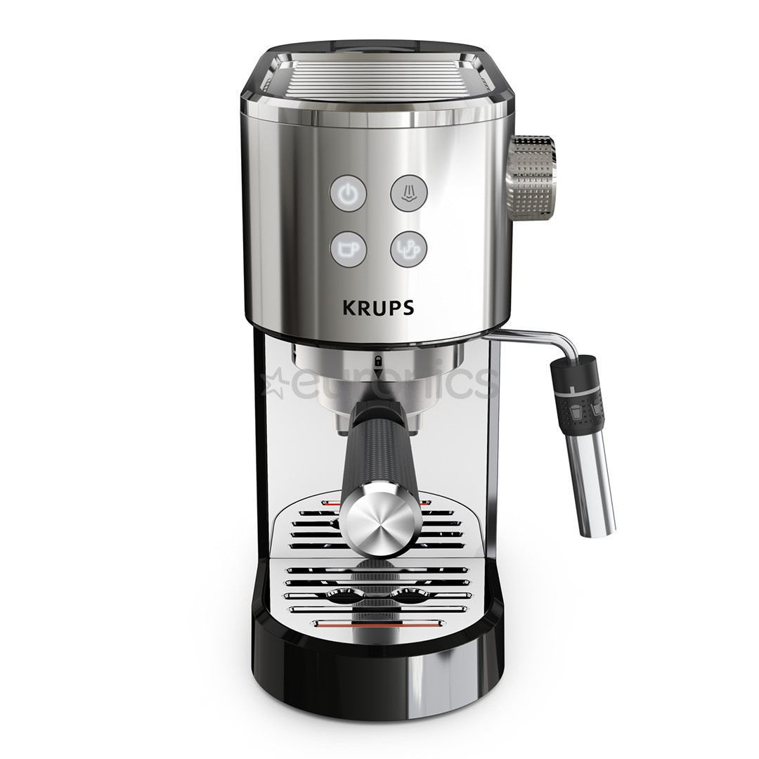 Krups Virtuoso + Pump, roostevaba teras/must - Espressomasin