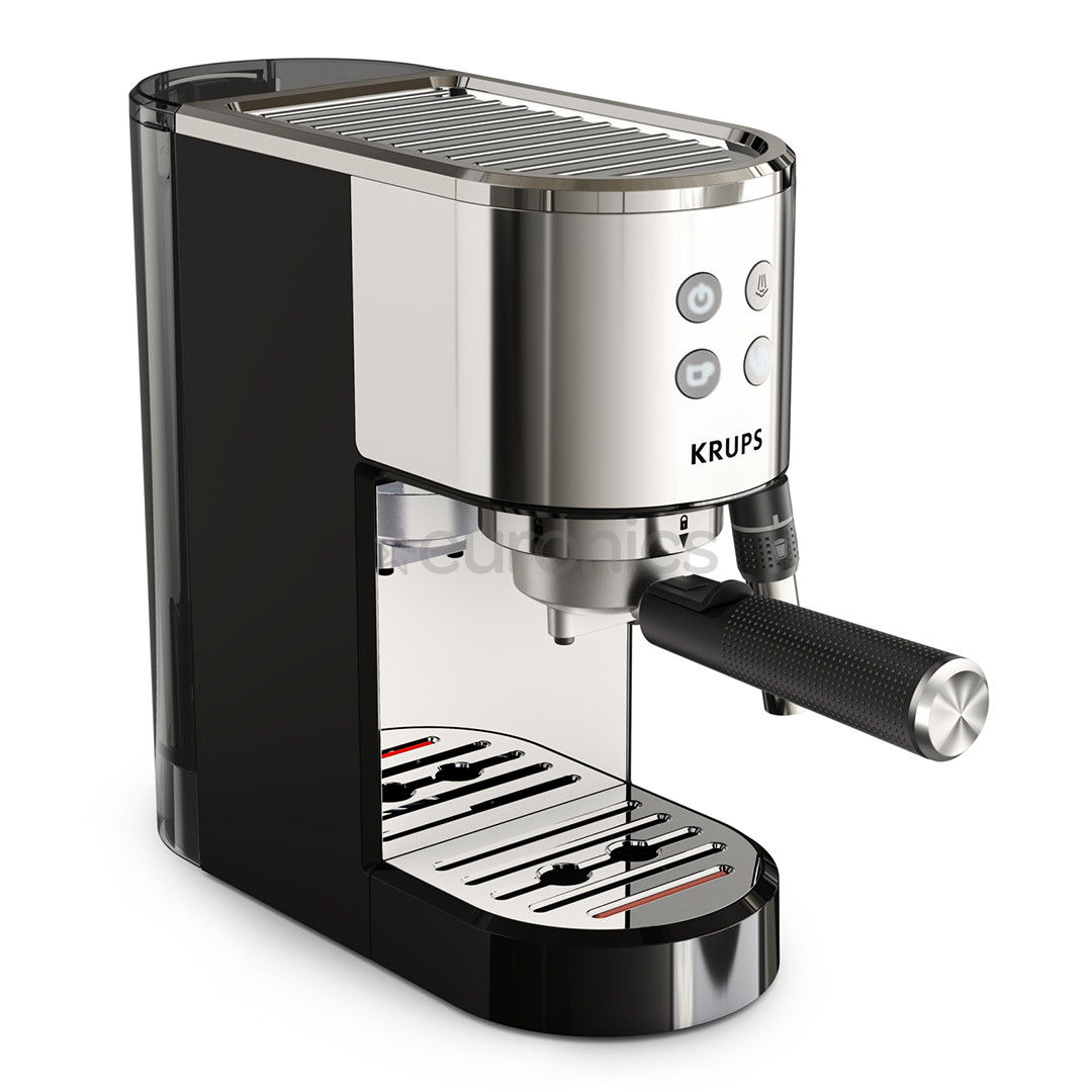 Krups Virtuoso + Pump, roostevaba teras/must - Espressomasin
