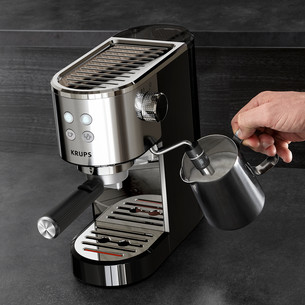Krups Virtuoso + Pump, roostevaba teras/must - Espressomasin