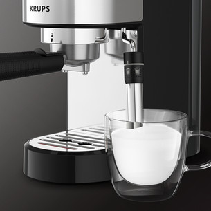 Krups Virtuoso + Pump, roostevaba teras/must - Espressomasin