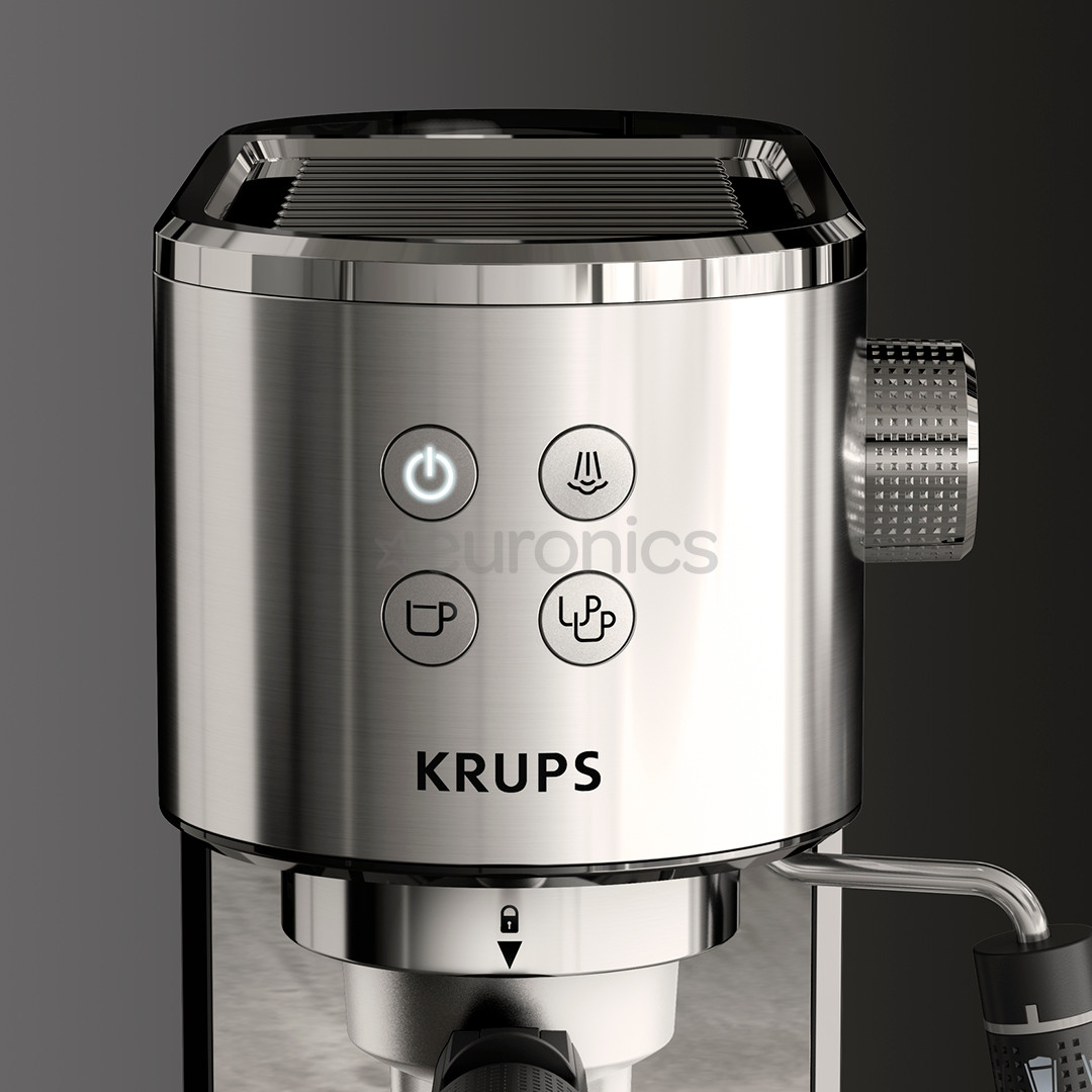 Krups Virtuoso + Pump, roostevaba teras/must - Espressomasin
