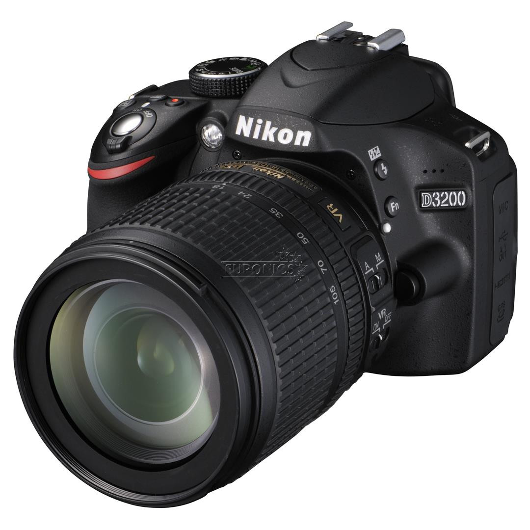 DSLR camera D3200 + 18-105mm lens, Nikon