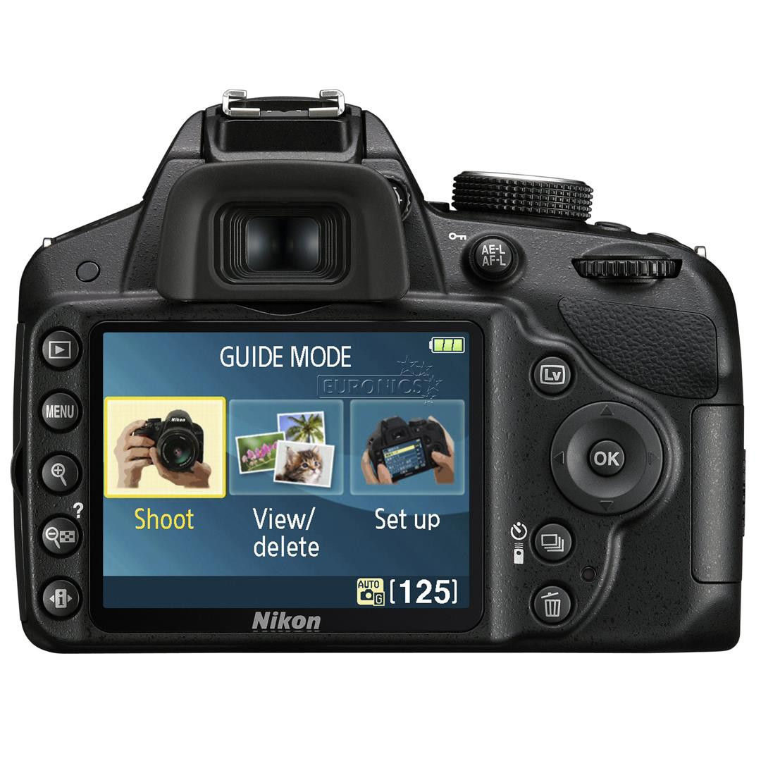 DSLR camera D3200 + 18-105mm lens, Nikon