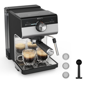 Krups Authentic+ C90, must/roostevaba teras - Espressomasin XP384E10
