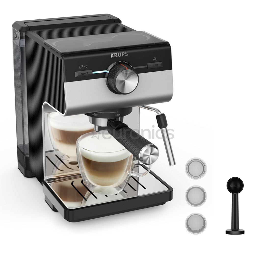 Krups Authentic+ C90, must/roostevaba teras - Espressomasin