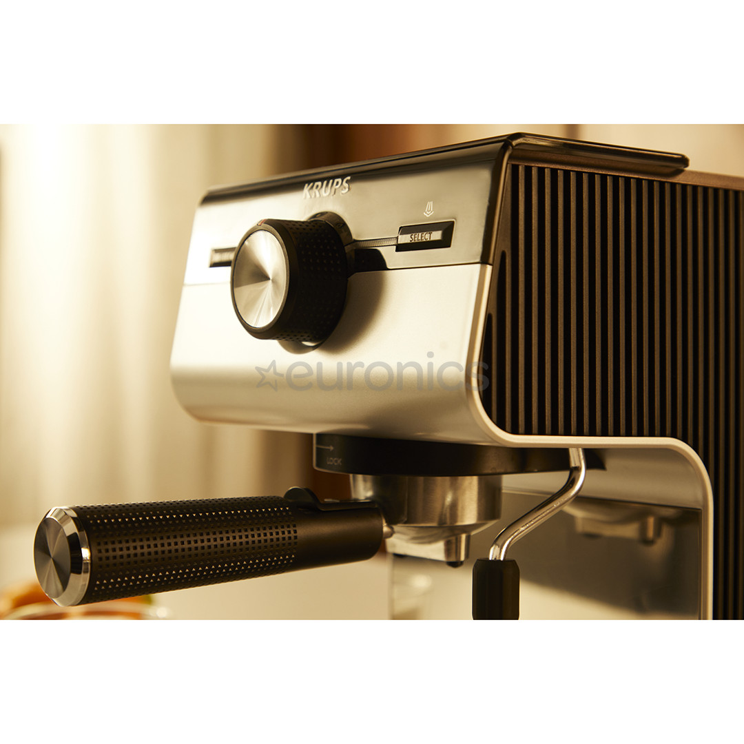 Krups Authentic+ C90, must/roostevaba teras - Espressomasin