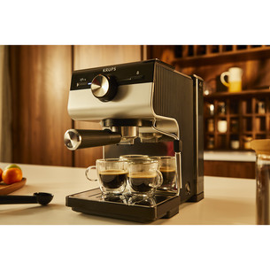 Krups Authentic+ C90, must/roostevaba teras - Espressomasin