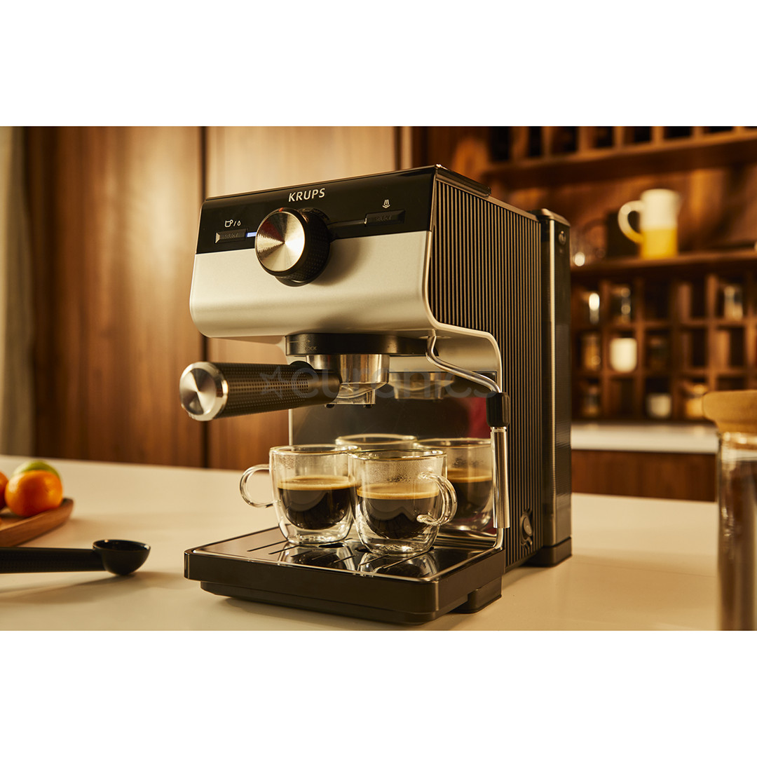Krups Authentic+ C90, must/roostevaba teras - Espressomasin
