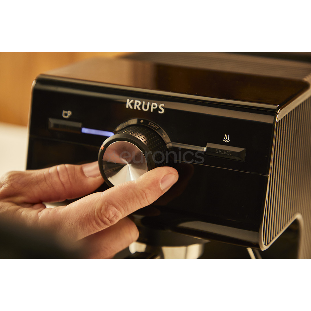 Krups Authentic+ C90, must/roostevaba teras - Espressomasin