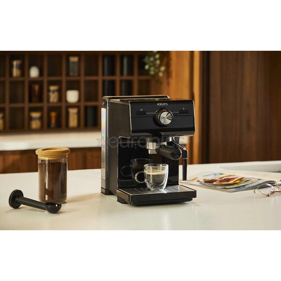 Krups Authentic+ C90, must/roostevaba teras - Espressomasin