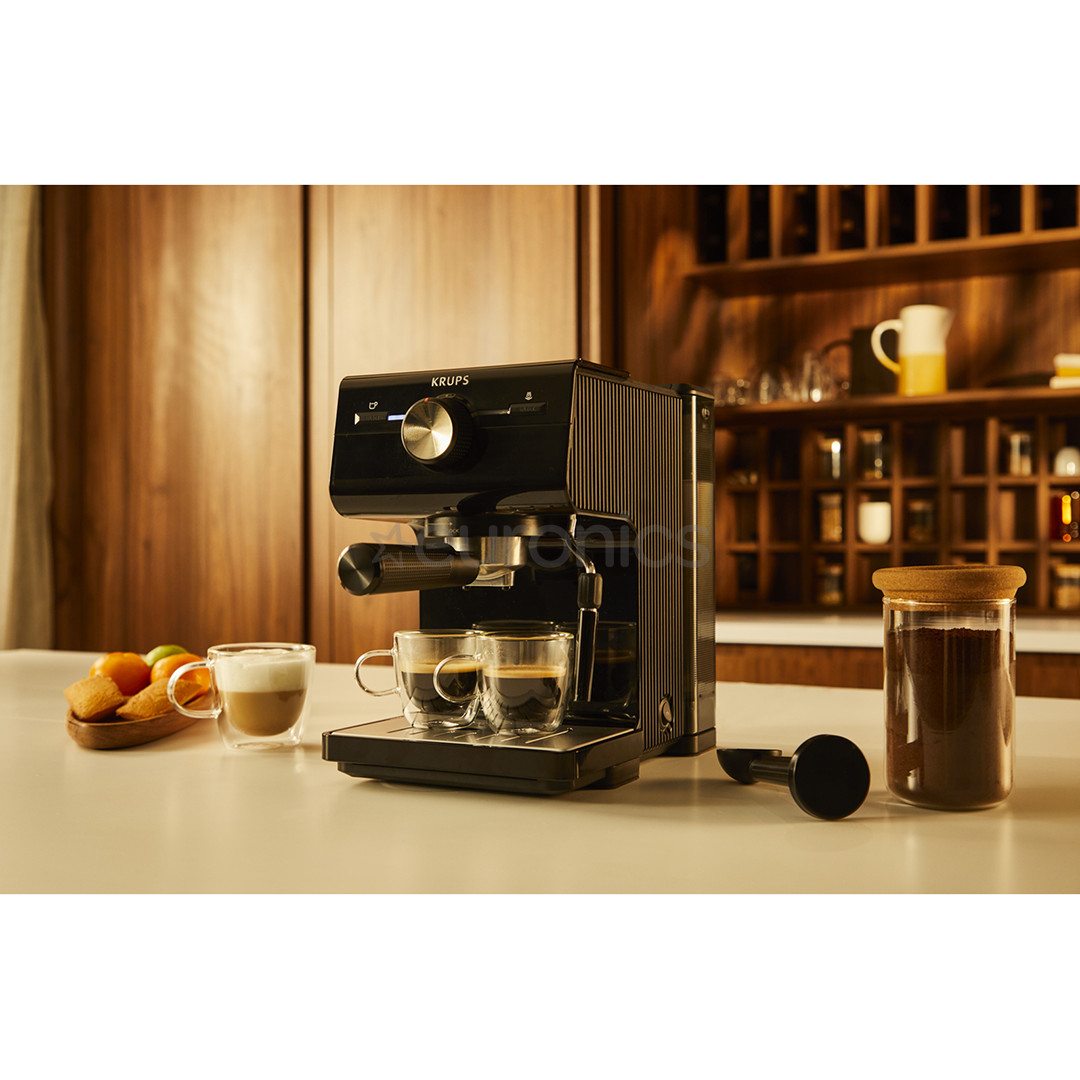 Krups Authentic+ C90, must/roostevaba teras - Espressomasin