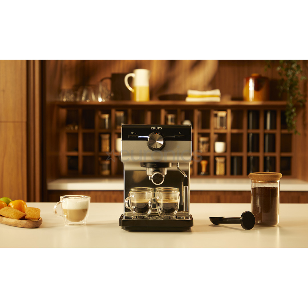 Krups Authentic+ C90, must/roostevaba teras - Espressomasin